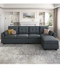 L Shaped Couch with Reversible Chaise.