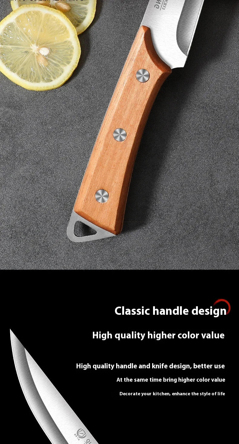 Forged Fillet Boning Knife, Meat Cleaver, Wooden Handles