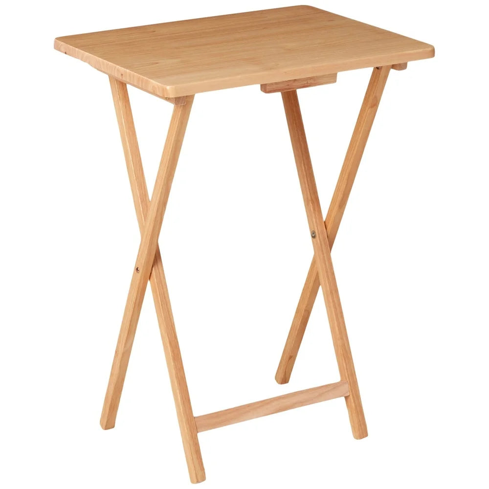 Folding TV Tray Table Lightweight, Solid Rubberwood
