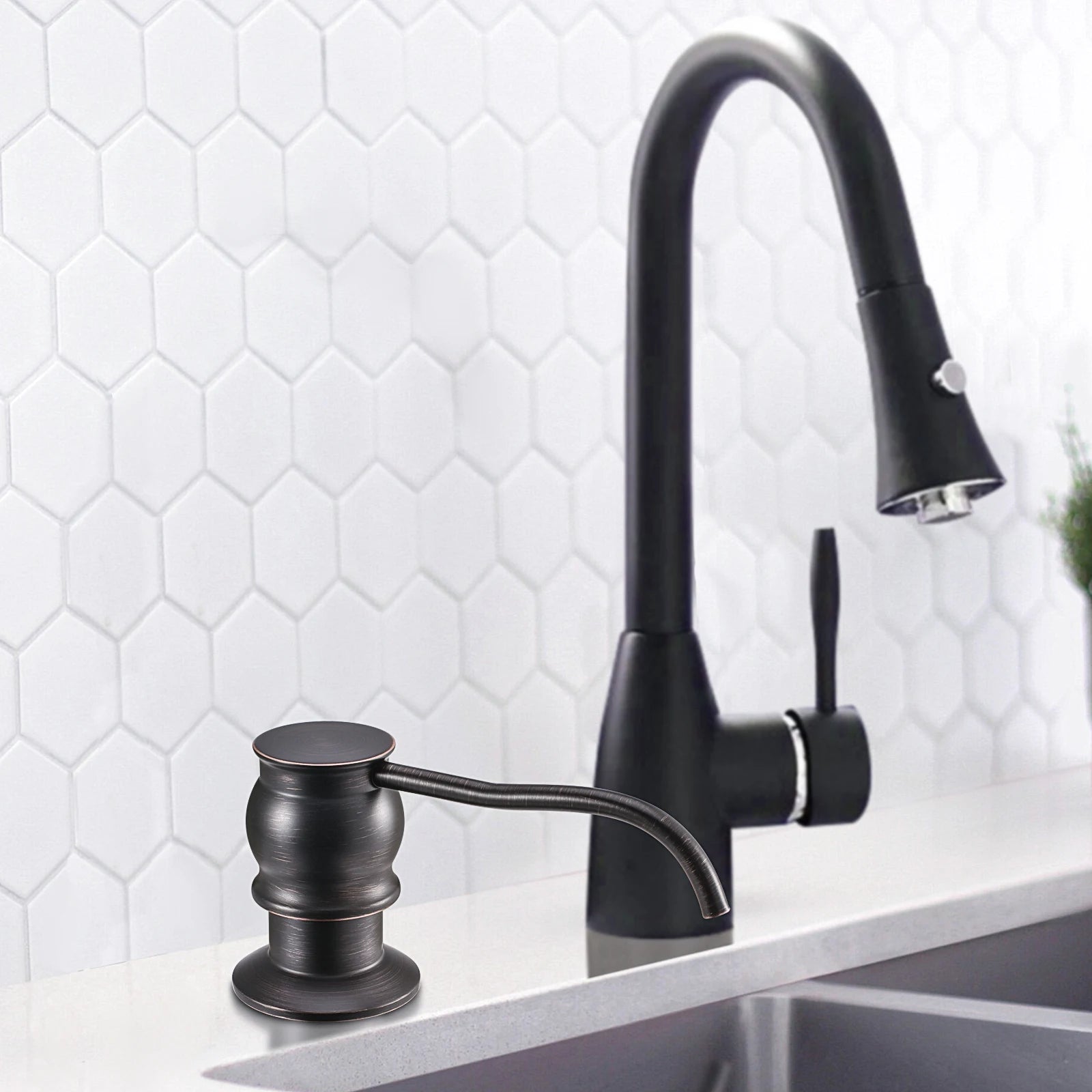 Liquid Soap Dispenser With bottle Chrome/Brushed Nickel