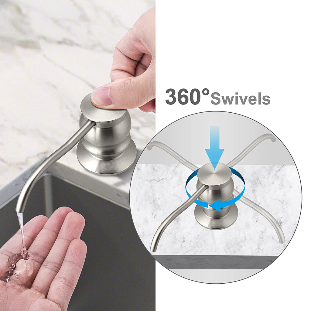 Liquid Soap Dispenser With bottle Chrome/Brushed Nickel