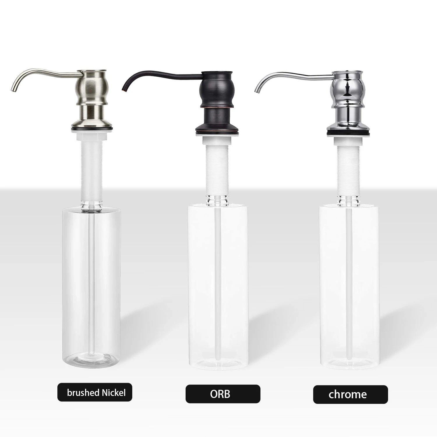 Liquid Soap Dispenser With bottle Chrome/Brushed Nickel