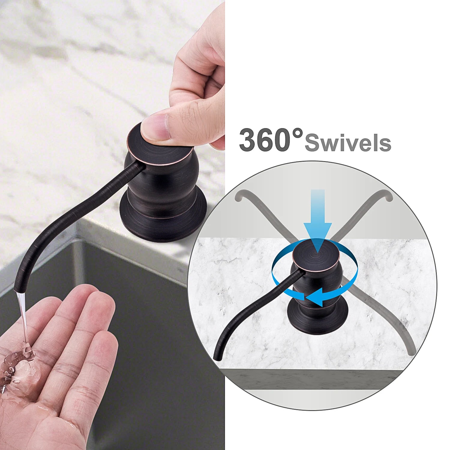 Liquid Soap Dispenser With bottle Chrome/Brushed Nickel