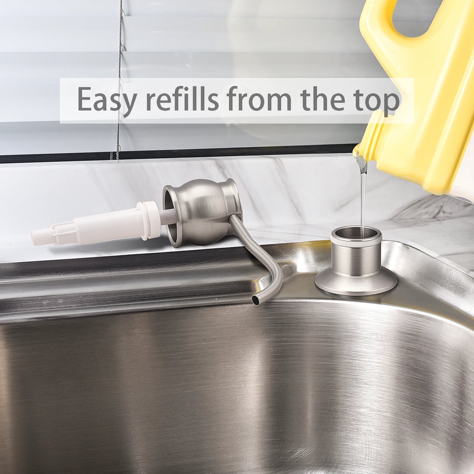 Liquid Soap Dispenser With bottle Chrome/Brushed Nickel