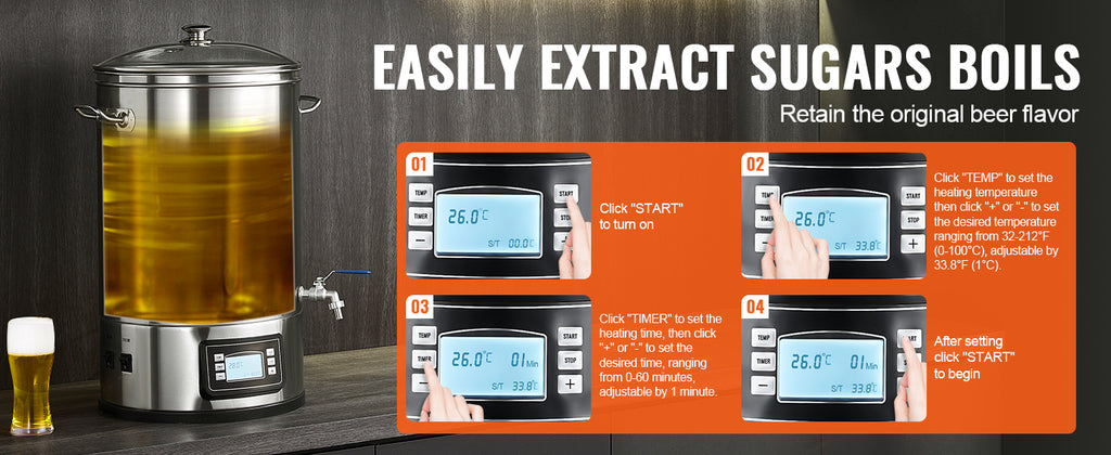 8 GALLON Stock Pot, Home Beer Brewer