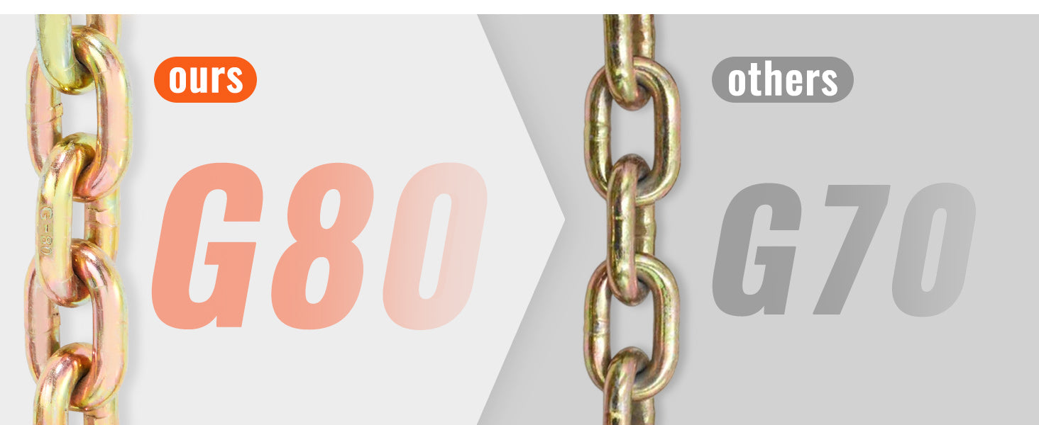 1/2pcs Binder Chain with Safety Grab Hooks, Tie Down