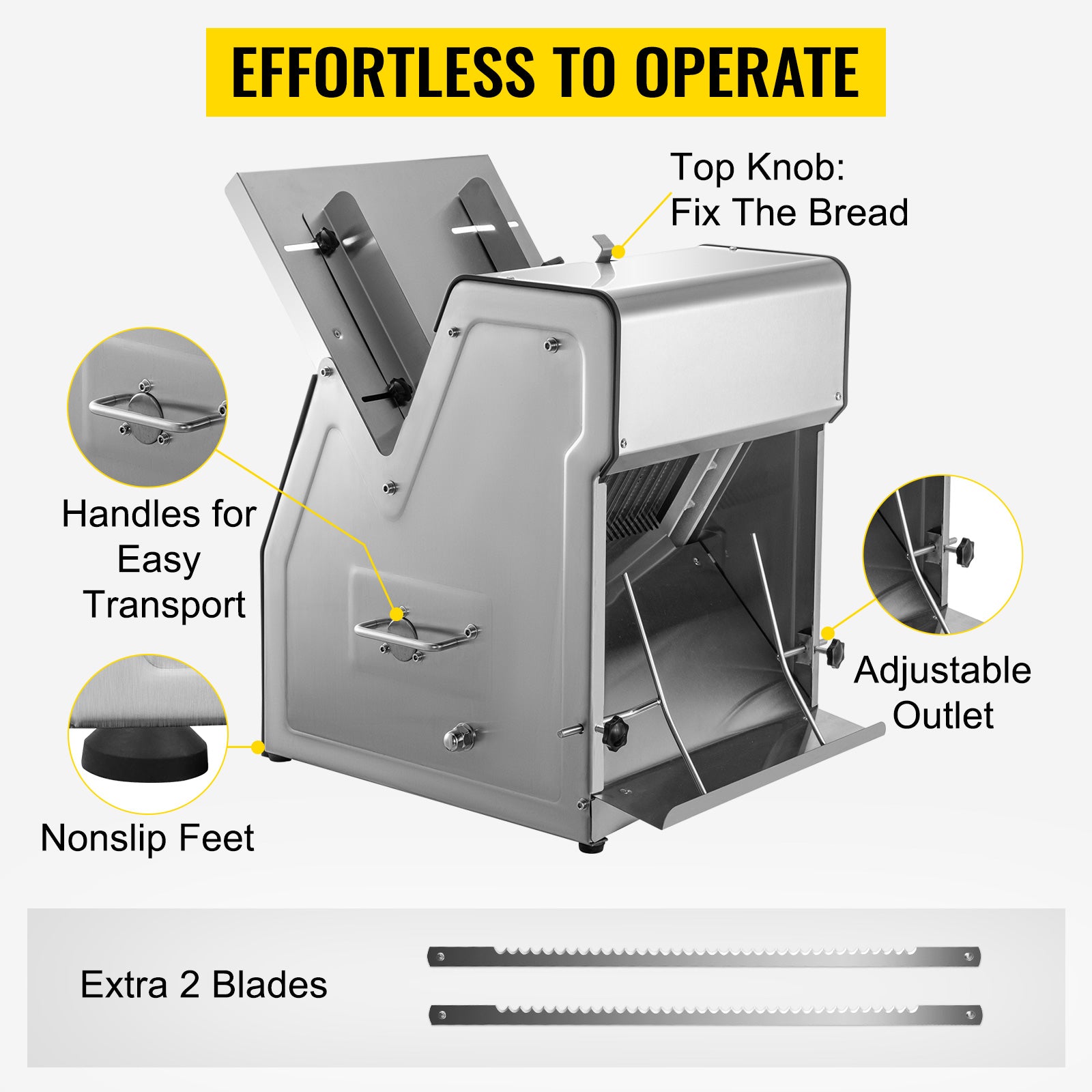 Commercial Stainless Steel Electric Bread Cutting Machine