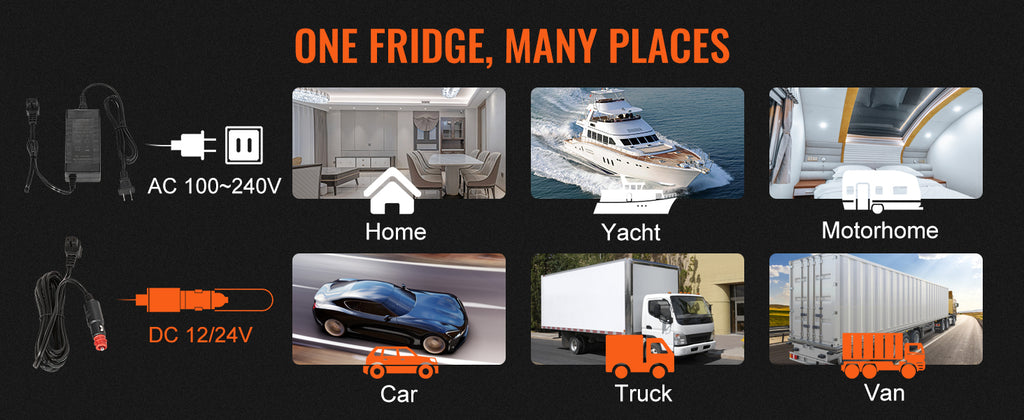 55L Portable Car Refrigerator with Freezer