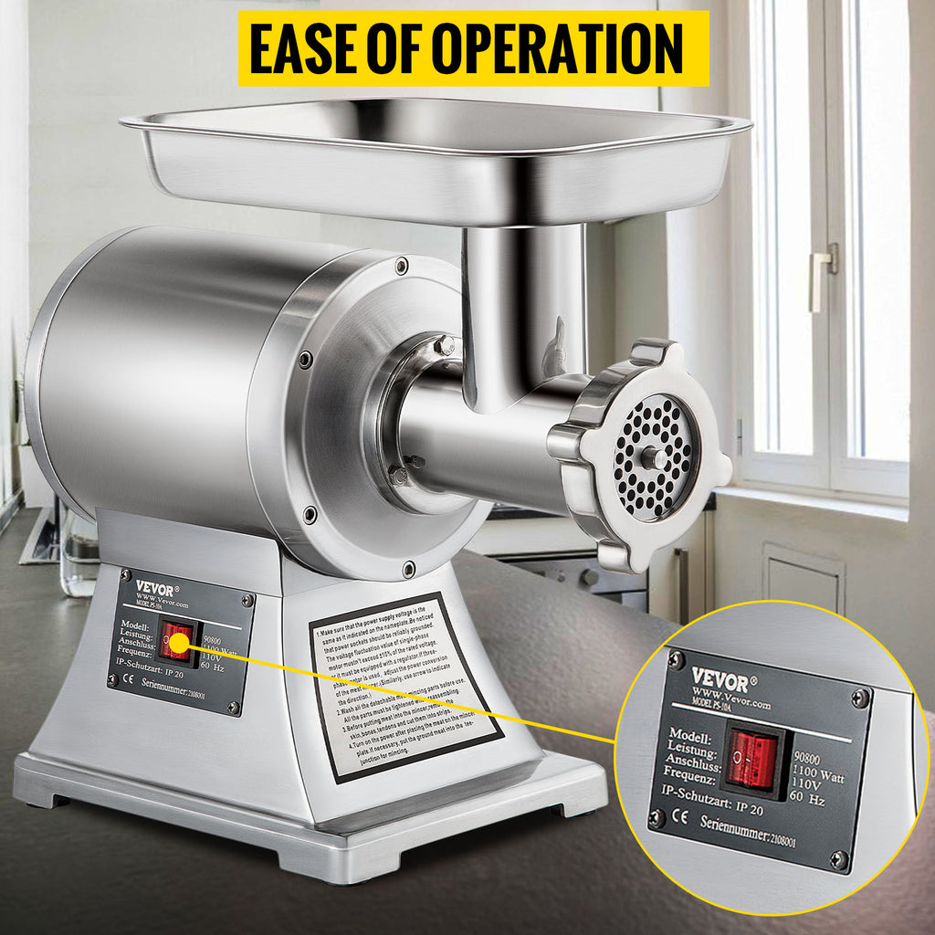 Electric Meat Grinder, Commercial Kitchen Chopper, Food Processor