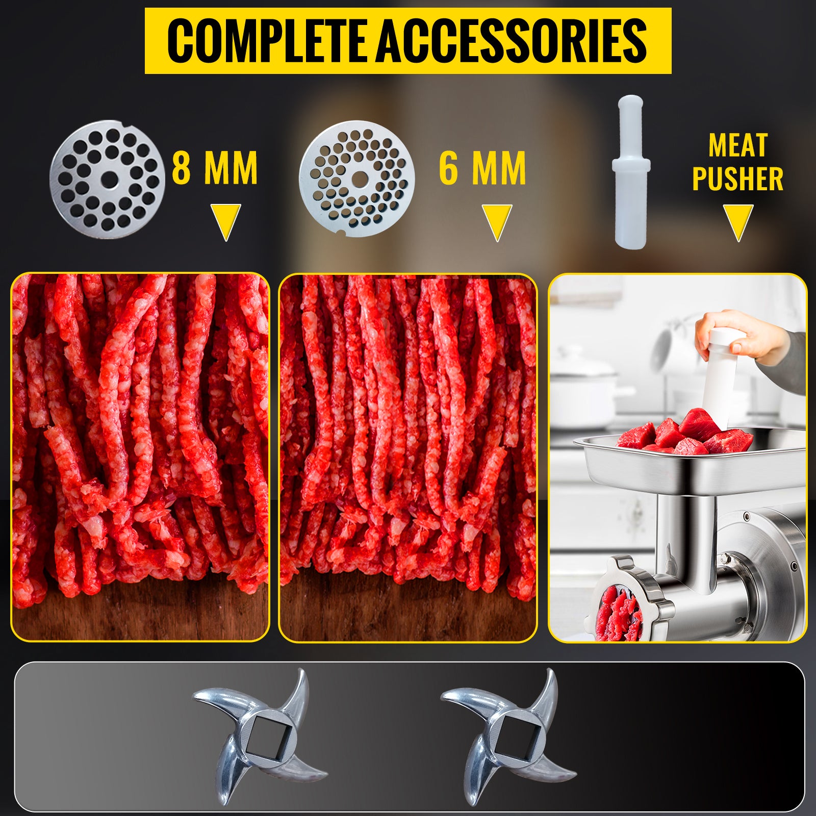 Electric Meat Grinder, Commercial Kitchen Chopper, Food Processor