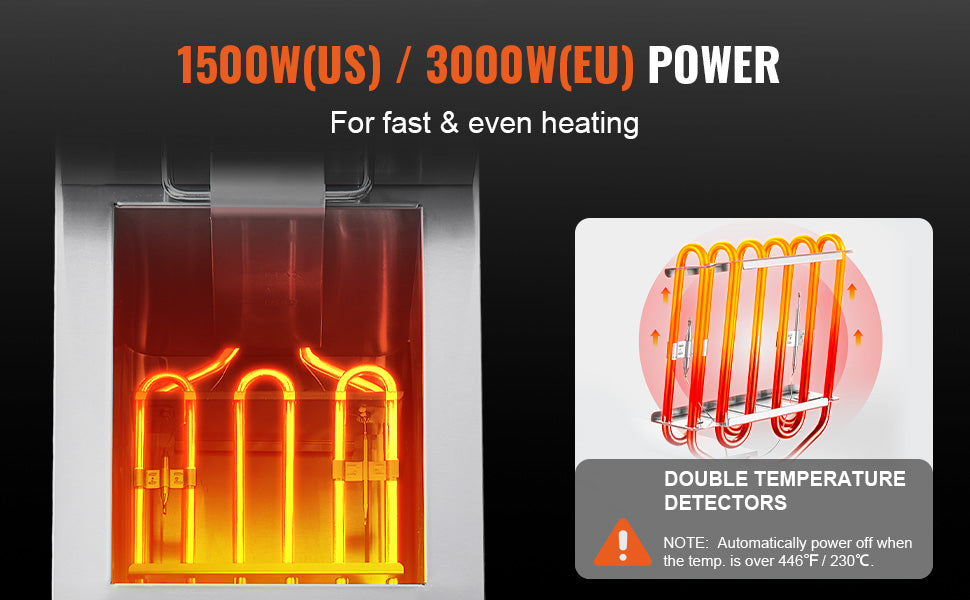 Countertop Fryer, Stainless Steel Basket, Time & Temp Control