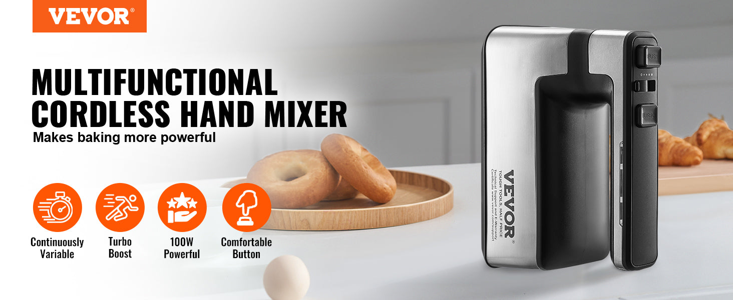 Cordless Variable Speed Hand Mixer