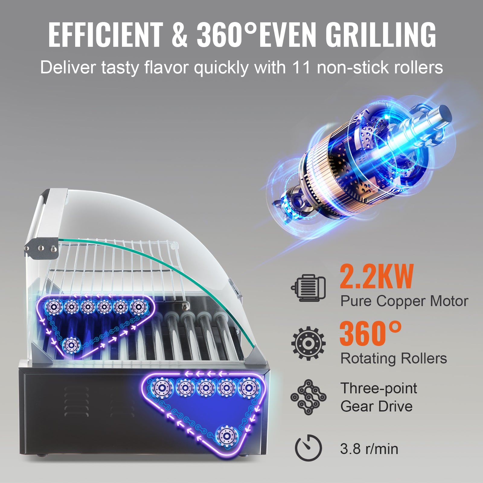 Hot Dog Roller Electric Sausage Maker Barbecue Grill