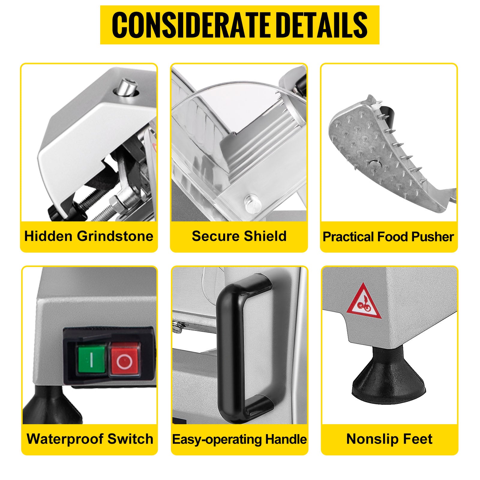 Electric Deli Food Slicer Adjustable Thickness, Meat, Cheese