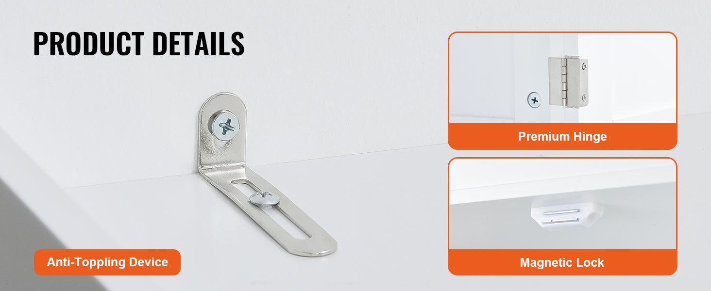 72" Freestanding Kitchen Pantry Storage Cabinet