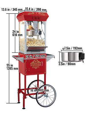 8/12Oz Electric Popcorn Maker, Scoop Spoon
