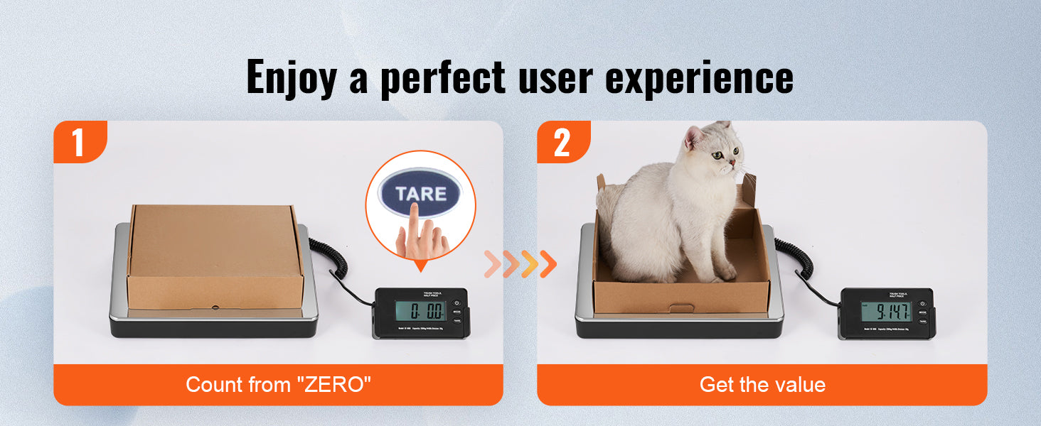 440lbs Digital Shipping Scale, Timer, Tare, LCD Screen