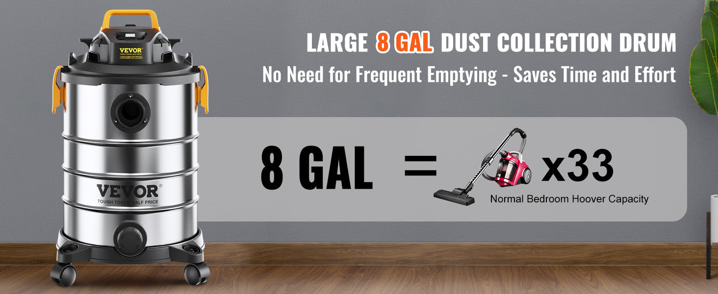 Stainless Steel Wet Dry Shop Vacuum