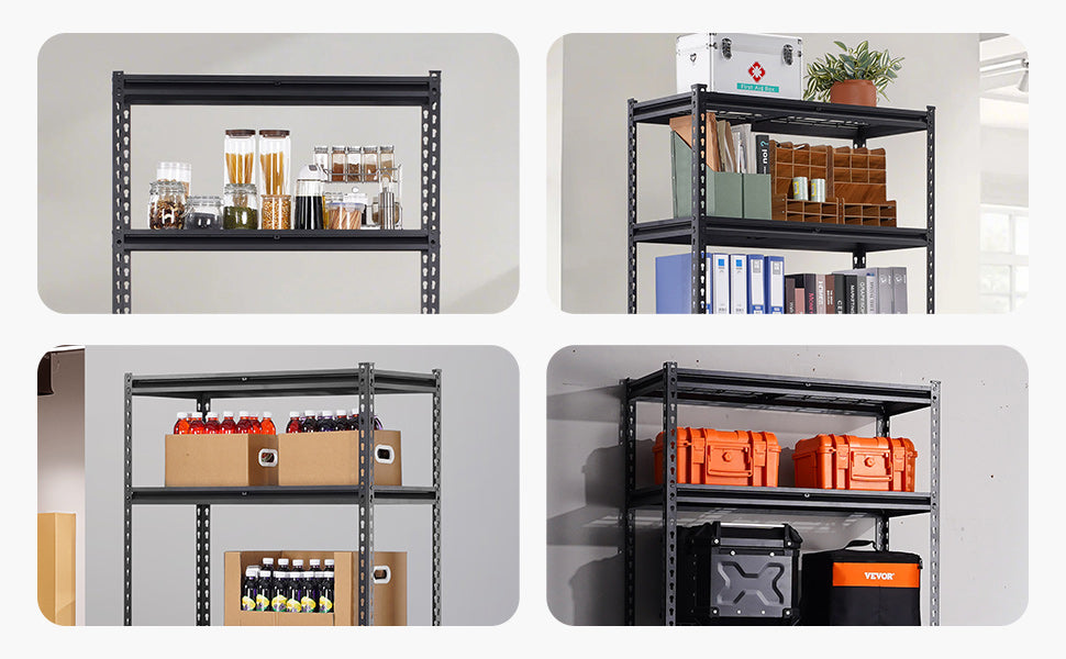 5 Tier Metal Storage Shelves Height Adjustable Shelving