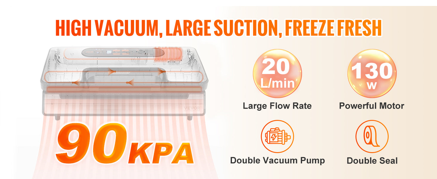 Vacuum Sealer Food Packaging Machine with 10 bags