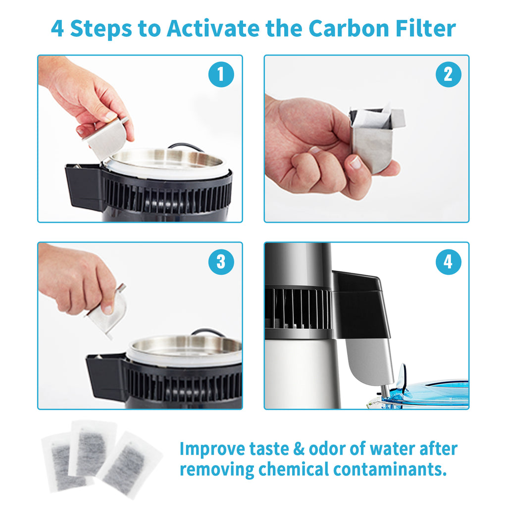 Water Distiller Purifier Filter Dispenser Overheat Protection