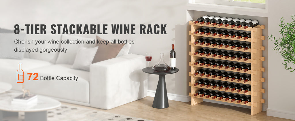 Free Standing Wine Storage Rack, Bamboo